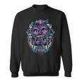 Donna Daniel Cheshire Cat Camicia Alice Nel Paese Delle Meraviglie Grafica Con Collo A Felpa