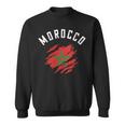 Donna Marocco Pride Roots Bandiera Marocchina Scratch Nord Africa Con Collo A Felpa