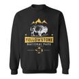 Donna Yellowstone National Park Us Bison Buffalointage Con Collo A Felpa