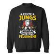 Echte Jungs Sind Feuerwehr Sweatshirt