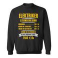 Elektriker Stundenlohn Stundensatz Sweatshirt