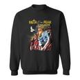 Faith Over Fear American Flag Jesus Christ Lion Sweatshirt