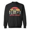 Never Forget Cool Retro Floppy Diskhs And Cassette Tapes Sweatshirt