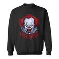 Free Halloween Hugs Evil Killer Scary Clown Horror Halloween Sweatshirt