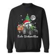 Fröhliche Weihnachten Santa Tractor Bauer Fährt Christmas Sweatshirt