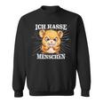 Hamster Meme Based Ich Hasse Menschen Sweatshirt