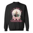 Trump 2024 I'll Be Home Christmas Santa Xmas Pajamas Sweatshirt