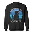 Geh Mir Aus Dem Weg Du Unnötiger Sozialkontakt Cats Retro Sweatshirt