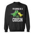 Im Gonna Be A Big Cugin Gravidanza Annuncio Dinosauro Felpa