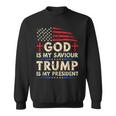 Gott Ist Mein Erlö God Is My Redeemer Trumpf Is My President Sweatshirt