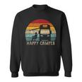 Happy Camper Rv 70S Retro Camperan Camping S Sweatshirt