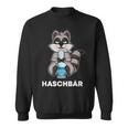 Haschbär Kiffender Waschbär Mit Joint Und Bong For A Boiffer Sweatshirt