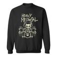 Heavy Metal Cat Drummer Headbanger Cat Sweatshirt