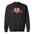 Herzschlag Ekg Turnen Turnerin Gymnastics Sweatshirt