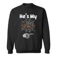 He's My Boo Spider Skull Matching Halloween Pajama Couples Sweatshirt