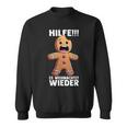 Hilfe Es Weihnachtet Wieder X Xmas Christmas Gingerbread Sweatshirt