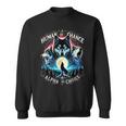 Human By Chance Alpha By Choice Cool Wolves Wolf Meme Sweatshirt