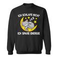 Ich Schlafe Nicht Ich Spare Energie Cat Nightdress Sweatshirt