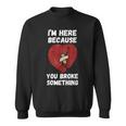 I’M Here Because You Broke Something Broken Hearts Felpa