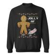 Jolly Af Gingerbread Man Body Builder Ugly Christmas Sweater Sweatshirt