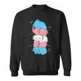 Kawaii Axolotl Heap Transgender Pride Flag Trans Lgbtq Sweatshirt