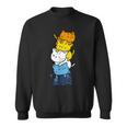 Kawaii Katzen-Haufen Aroace Pride Flagge Sweatshirt