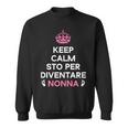 Keep Calm Annuncio Gravidanza Futura Nonna Presto Diventa Felpa