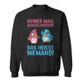 Keiner Mag Klugscheißer Bird Animal Cartoon Joke Sweatshirt