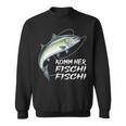 Komm Her Fischi Fischi Slogan Fishing Sweatshirt