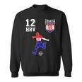 Kroatien Fan Em Spieler Ball Nummer 12 Sweatshirt