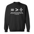 L'égalité Est Plus Grande Que Les Symboles De Division Sweater e