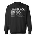 Lumberjack The Man Myth Legend Felpa