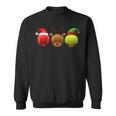 Lustiges Weihnachtsmann Rentier Elf Tennis Weihnachten Damen Herren Kinder Sweatshirt