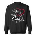 Mein Herz Schlag Für Schlager Musik Schlagfan Sweatshirt