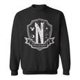 Mercoledì Serie Nevermore Logo Distressed Felpa