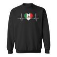 Mexico Flag Heartbeat Pulse For Mexican Independence Day Sweatshirt