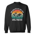 Mir Reichts Ich Geh Auf World Travel World Map Sweatshirt