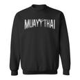 Muay Thaiintage Retro Fighter Fighter Lettering Sweatshirt