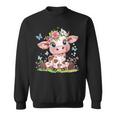 Mucca Carina Con Fiori I Bambini Mucca Felpa