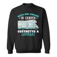 Nato Per Andare In Camper Campeggio Camperista Felpa