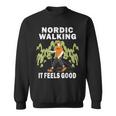 Nordic Walking Run With Sport Escursionismo Fitness Corsa Corsa Felpa