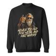 Never Too Old For Metal And Malt Whisky Rocker Sweatshirt