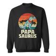 Papasaurus Retro Fathers Day Trex Dinosaur Dad Daddy Men Felpa