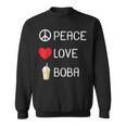 Peace Love Boba Tea Bubble Milk Teas Amante Regalo Felpa