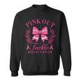 Pink Out Football Pink Coquette Bow Breast Cancer Awareness Sweatshirt