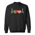 Portugal Spain Heartbeat Flag Spanish Portuguese Sweatshirt