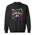 Procione Musica Cuffie Colorate Animale Motivo Arte Proc Felpa