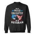 Im A Proud Daughter Of A Veteran Usa Map Flag Veterans Day Sweatshirt