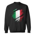 Proud Italian Italia Ripped Italian Flag Sweatshirt