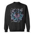Psychedelic Octopus Colorful Trippy Kraken Ocean Sea Felpa